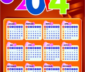 Calendar 2014 vector huge collection 116