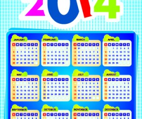 Calendar 2014 vector huge collection 117