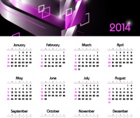 Calendar 2014 vector huge collection 127