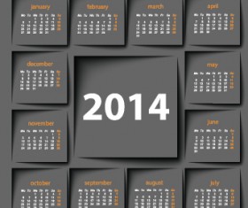 Calendar 2014 vector huge collection 95