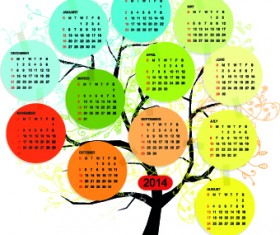 Calendar 2014 vector huge collection 96