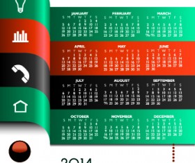 Calendar 2014 vector huge collection 97