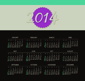 Calendar 2014 vector huge collection 98