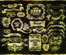 Vintage calligraphic design elements vector set 03