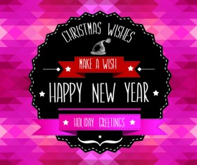 Christmas labels frame vector background 02