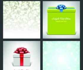 Christmas background 4 in 1 vector set 10
