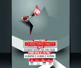 Christmas flyer cover design vector set 01