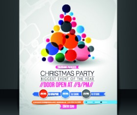 Christmas flyer cover design vector set 03
