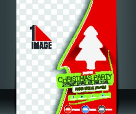 Christmas flyer cover design vector set 04