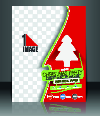 Christmas flyer cover design vector set 04