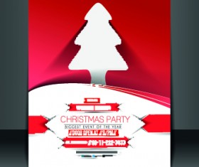 Christmas flyer cover design vector set 05