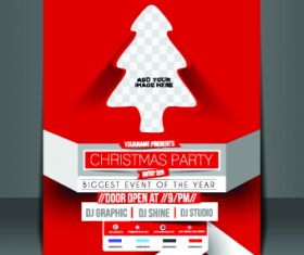 Christmas flyer cover design vector set 06