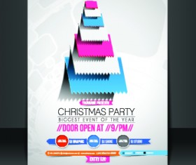 Christmas flyer cover design vector set 07