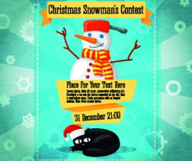 Christmas Party Invitation cover creative vector 02