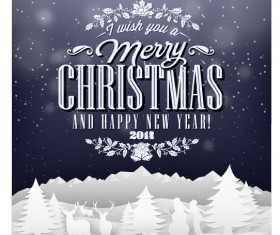 Christmas background and creative christmas paper cut vector
