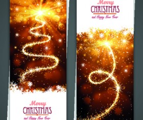 Shiny 2014 Merry Christmas banners design vector 01
