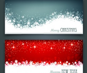 Shiny 2014 Merry Christmas banners design vector 05
