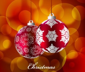 2014 Christmas colored baubles design vector 01