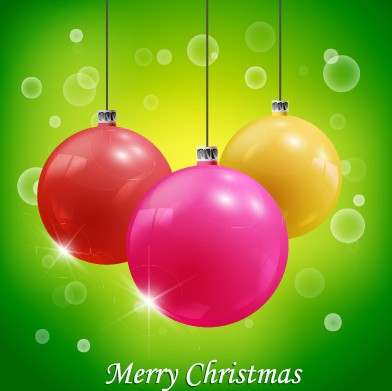 2014 Christmas colored baubles design vector 05
