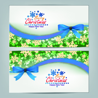 Beautiful christmas cards design vector 03