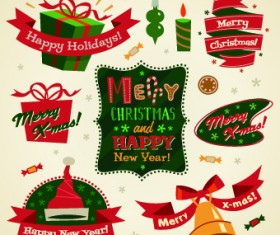 2014 Christmas cute ornaments elements vector 01