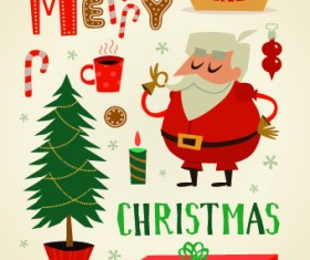 2014 Christmas cute ornaments elements vector 05