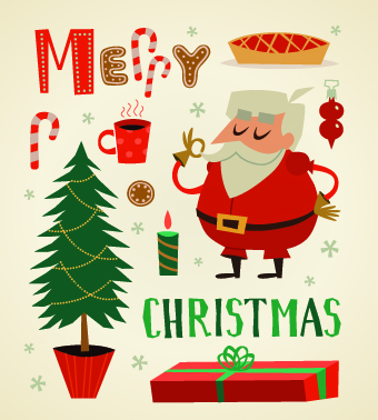 2014 Christmas cute ornaments elements vector 05