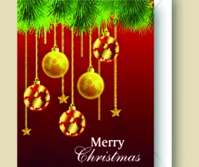 Christmas party flyer vector template 01