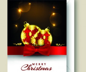 Christmas party flyer vector template 03
