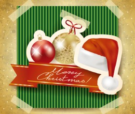 Christmas photo frame background vector 04