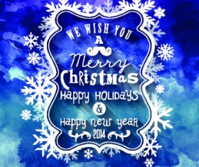 Christmas snowflake frame background vector