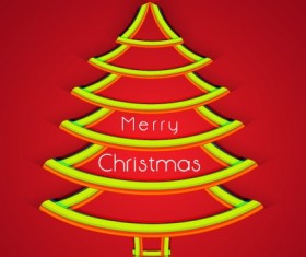 Creative Christmas tree design background set 03