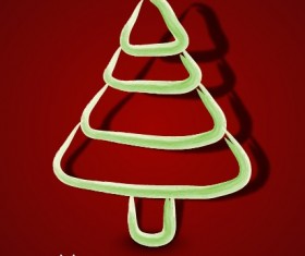 Creative Christmas tree design background set 04