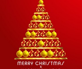 Creative Christmas tree design background set 05