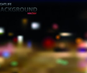 Neon City nightlife vector background set 03