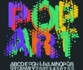 Colored alphabet design vector 01