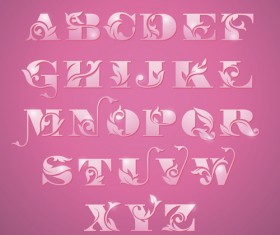 Creative Alphabets design vector set 02