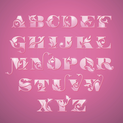Creative Alphabets design vector set 02