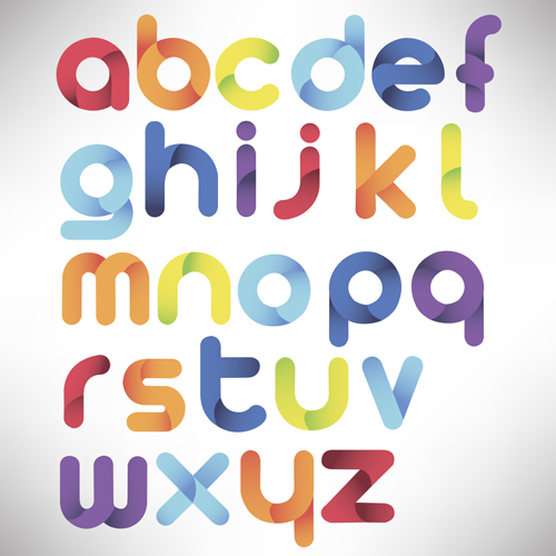 Creative Alphabets design vector set 04 - Vector Font free download