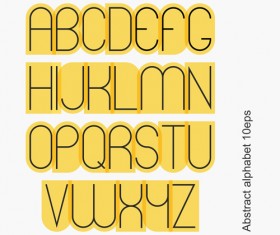 Creative Alphabets design vector set 13