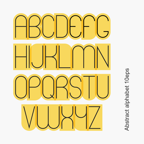 Creative Alphabets design vector set 13