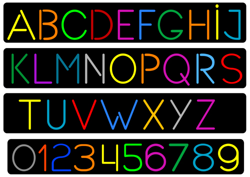 Creative Alphabets design vector set 20
