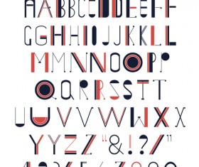 Creative Alphabets design vector set 21