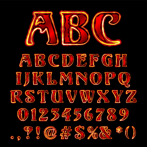 Creative Alphabets design vector set 23 free download