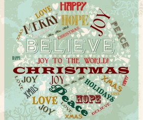 Creative Christmas font vector background