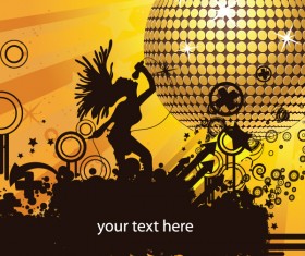 Creative vintage music background vector set 06