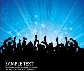 Creative vintage music background vector set 14