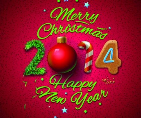 Cute 2014 Merry Christmas design background