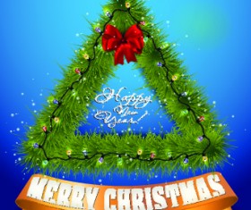 Exquisite New Year Christmas background vector