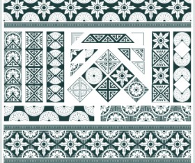 Floral pattern decoration element vector